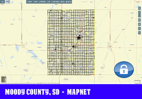 Miner MapNet - Mapping Application for Moody County, SD